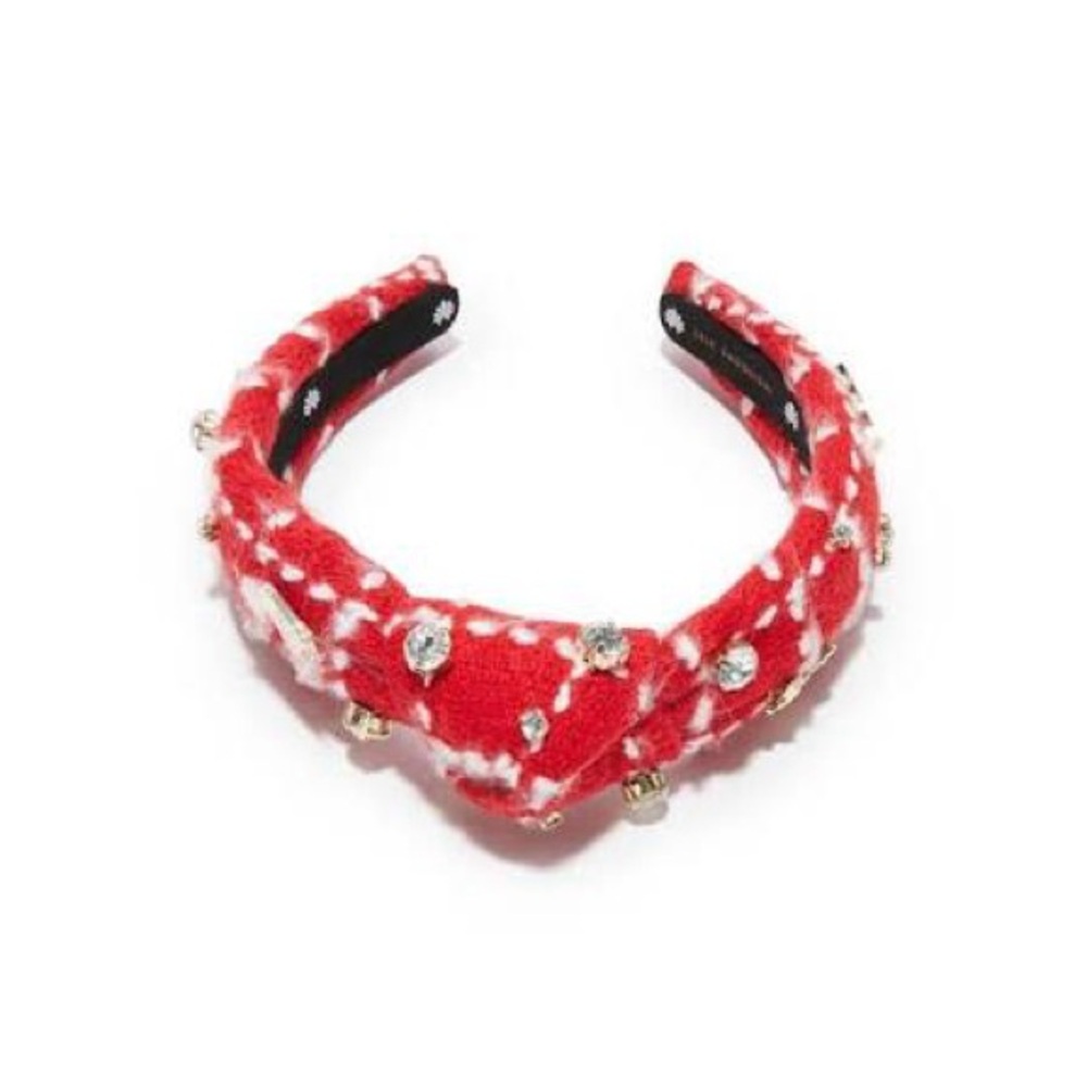Kids Lele Sadoughi Holly Red Top Knot Headband
